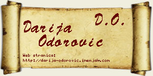 Darija Odorović vizit kartica